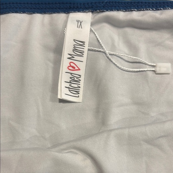 Latched Mama Blue and White Swim Bottom 4X - Picture 2 of 4